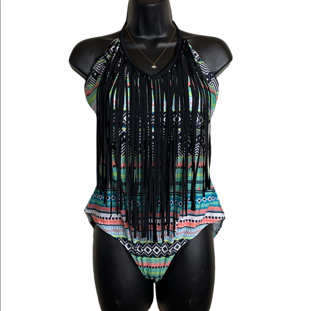 NWOT fringe one piece swimsuit Sz 3XL